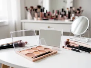 Eleganckie marynarki i spodnie w neutralnych kolorach na wieszaku w stylowym butiku, idealne jako ubrania do pracy