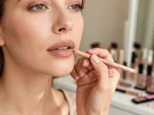 Eleganckie wesele z długim stołem, kwiatami i świecami, para młoda i goście świętują, tańce w ciepłym świetle girland